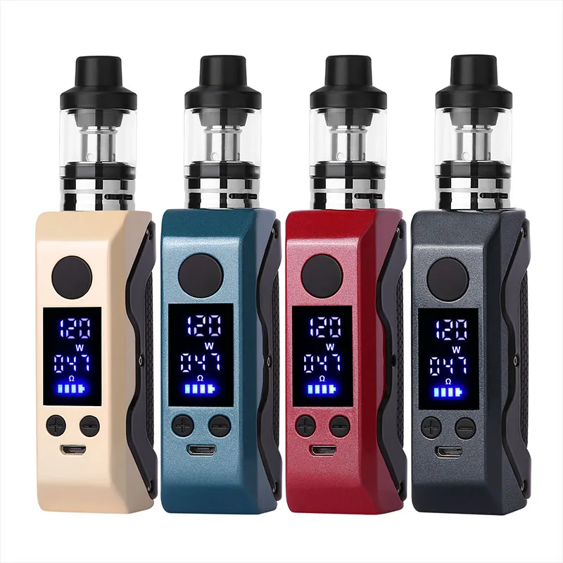 M8 120W Vape Box Mod Kit Adjustable Voltage 1800mah Battery with 3ml Tank Huge Vaporizer Smoke E-Cigaretter Electronic Cigarette. Gaft Flaveor 1