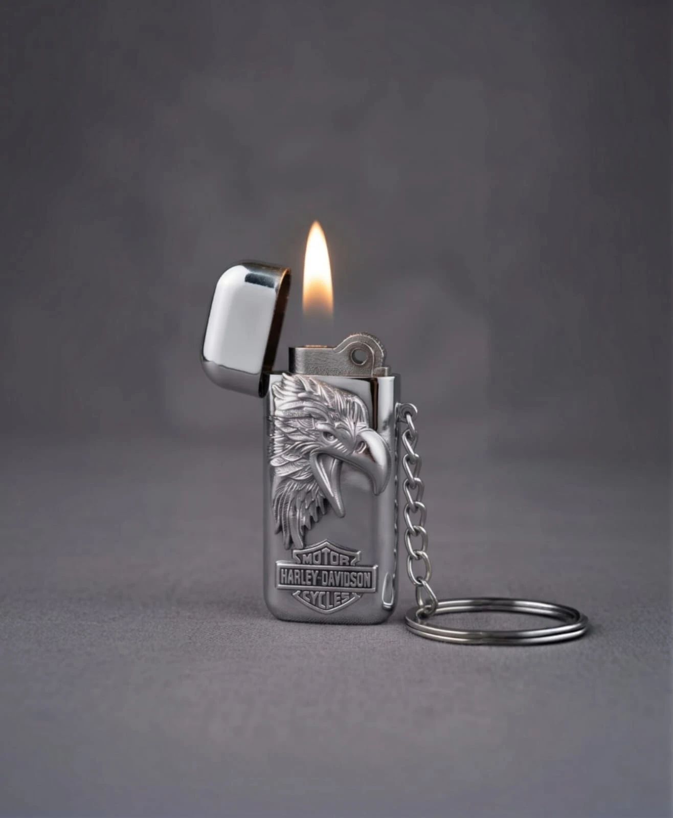 Harley-Davidson Eagle Emblem Antique Metal Keychain Lighter - Gas lighter Price in Bangladesh - Likzomart