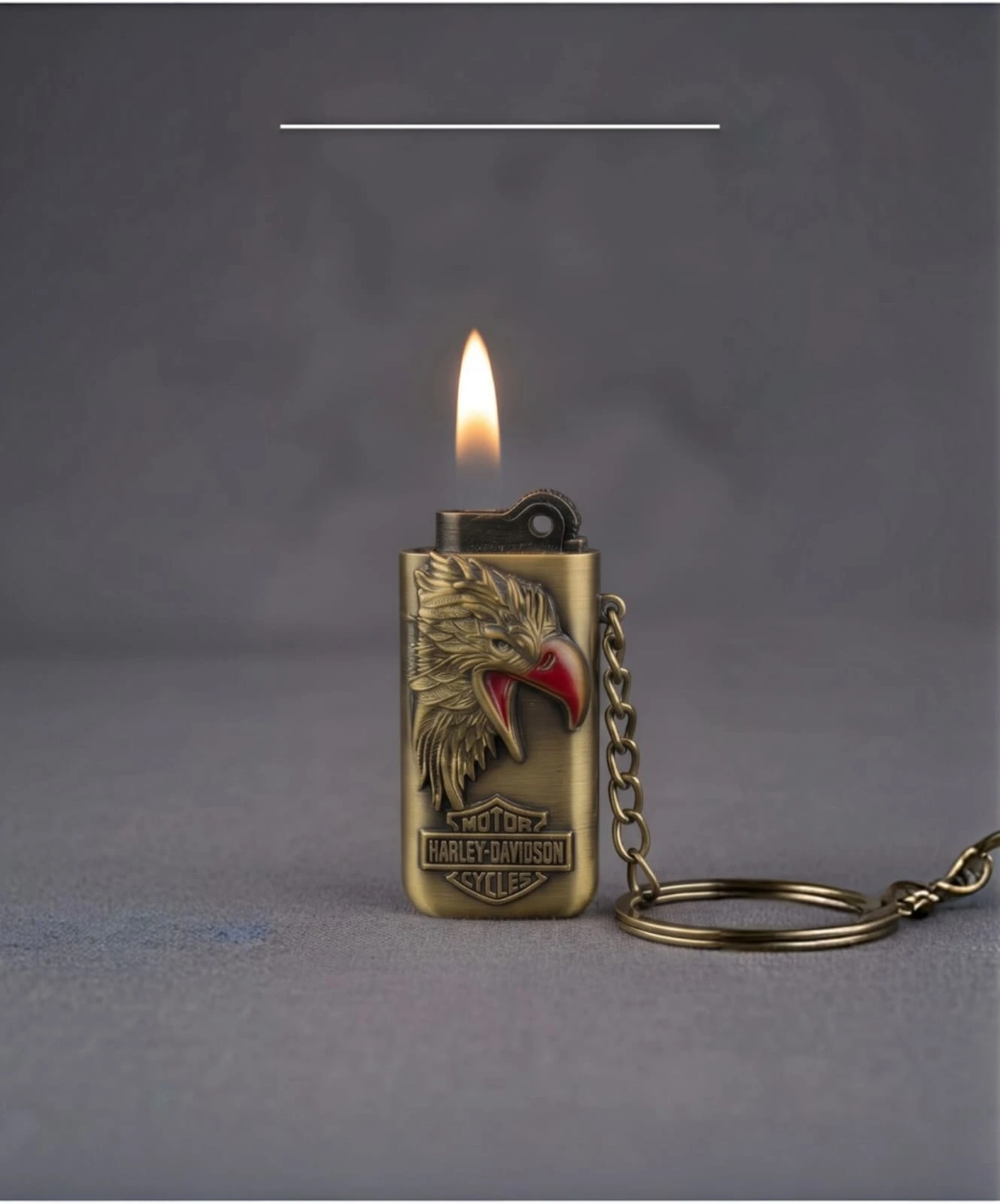 Harley-Davidson Eagle Emblem Antique Metal Keychain Lighter - Gas lighter Price in Bangladesh - Likzomart