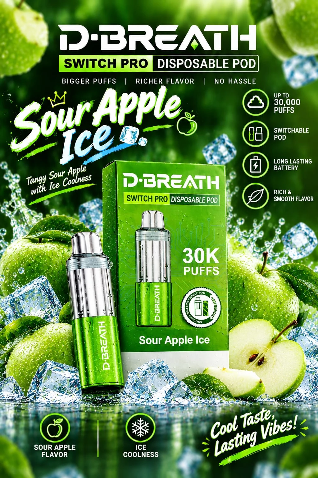 D-BREATH SWITCH PRO Disposable Pod Device - 30000 Puffs - Disposal pups Price in Bangladesh - Likzomart