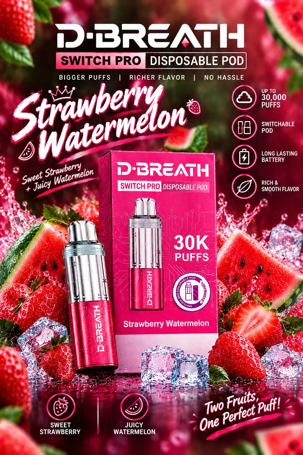 D-BREATH SWITCH PRO Disposable Pod Device - 30000 Puffs - Disposal pups Price in Bangladesh - Likzomart